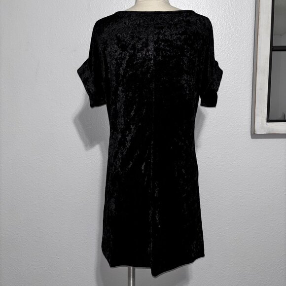 The Vanity Room Black Crushed Velvet Mini Dress S Whimsigoth Romantic Goth Soft - Picture 5 of 15